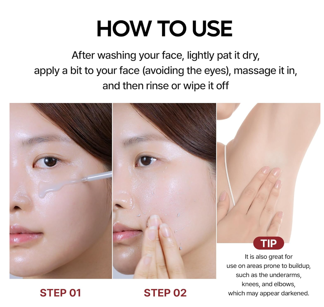 Dr. Melaxin peel shot ampoule bottle on a white background, Dr.Melaxin PEEL SHOT EXFOLIATING WHITE RICE AMPOULE 80ml