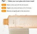 Glass skin toner mask with step-by-step instructions and product name 'Abib' on a white background, Abib Glutathiosome Dark Spot Toner 200ml