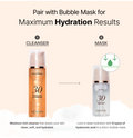 Menokin skincare product set with cleanser and mask for maximum hydration results on a beige background, MENOKIN Cotton Cloud Bubble Cleanser [Daily Comfort] 150ml
