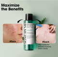 Sovely AHA.BHAPPA 30 Days Miracle Toner bottle with before and after images of skin on face and back, Somebymi AHA.BHA.PHA 30 Days Miracle Toner 150ml