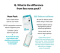 Ilso nose pack and sebum softener with product description on a white background, Ilso Natural Mild Clear Nose Patch