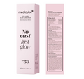 Medicube Collagen Glow Sunscreen packaging with front and back views on a white background, Medicube Collagen No Cast Just Glow Sunscreen spf50 50ml