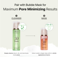 Two skincare products with text on a white background, MENOKIN Cotton Cloud Bubble Cleanser [Pore Clear] 150ml