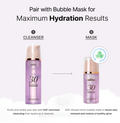 Menokin skincare product set with cleanser and mask for maximum hydration results on a white background, MENOKIN Cotton Cloud Bubble Cleanser [Perfect] 150ml