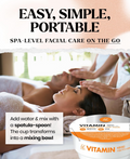 Facial care product with text on spa-level facial care on the go, Lindsay Vitamin Modeling Mask Cup Pack 28g