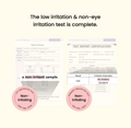 Test report indicating low irritation and non-eye irritation test is complete with certification, Biodance Collagen Cleansing Oil 200ml