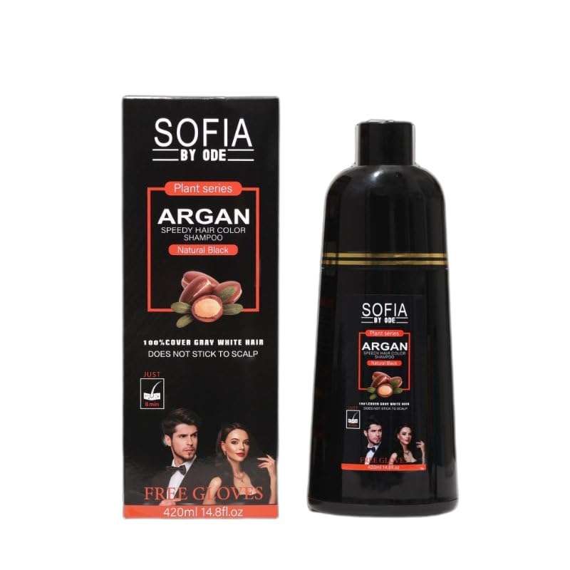 SOFIA BY ODE Speedy 6 in 1 Hair Dye Shampoo (Black/Brown) 420ml