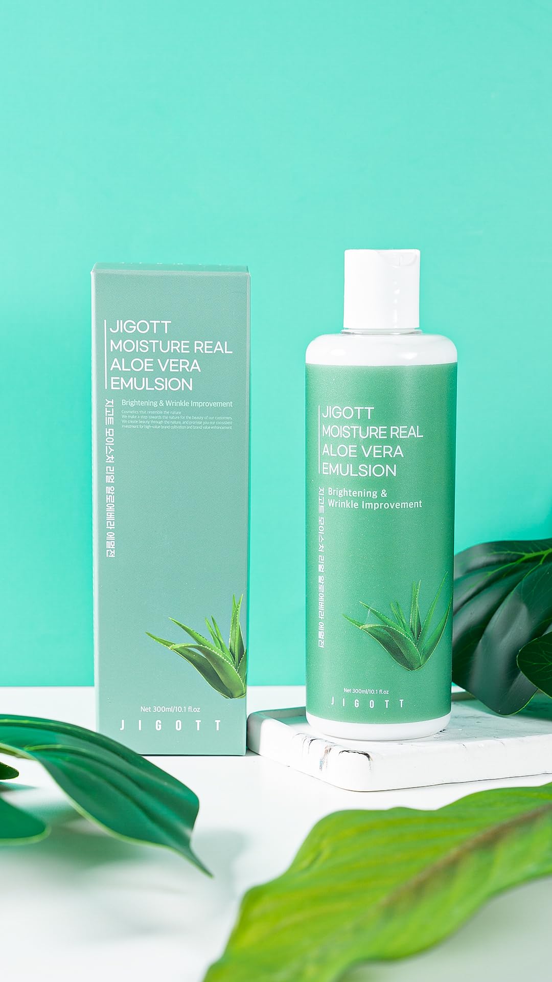 Jigott Moisture Real Aloe Vera Emulsion 10.1 FL OZ/300ml