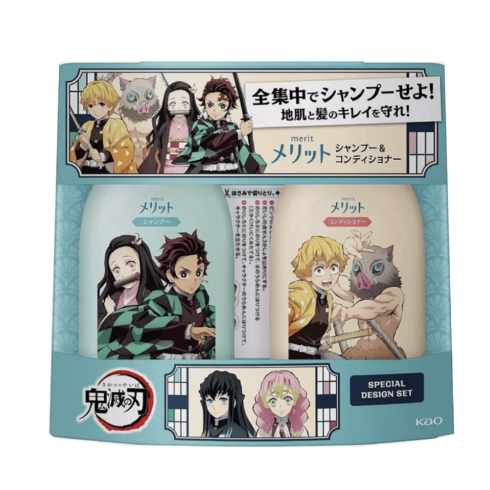 Kao Merit Demon Shampoo+Condition Set 480ml+480g sp