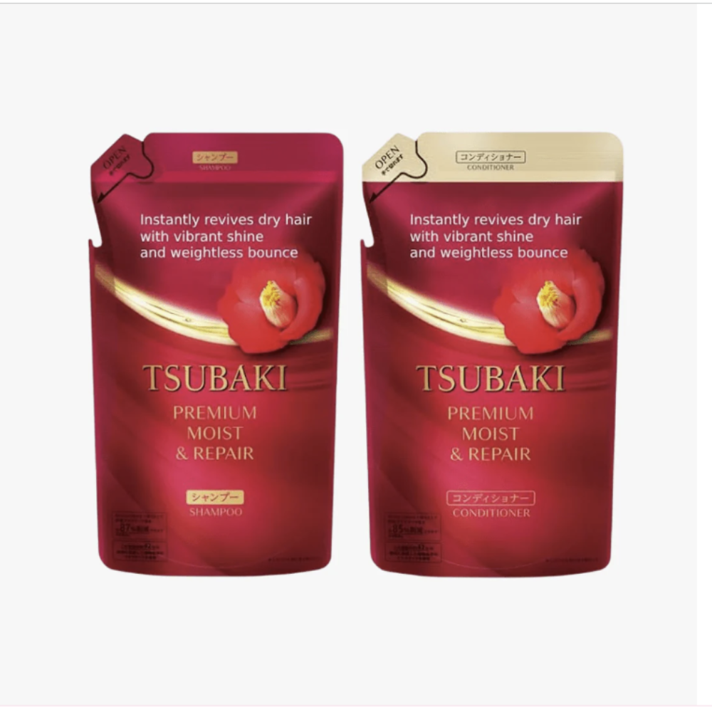 Tsubaki Moist Repair Shampoo and Conditioner Refill Set 300ml+300ml