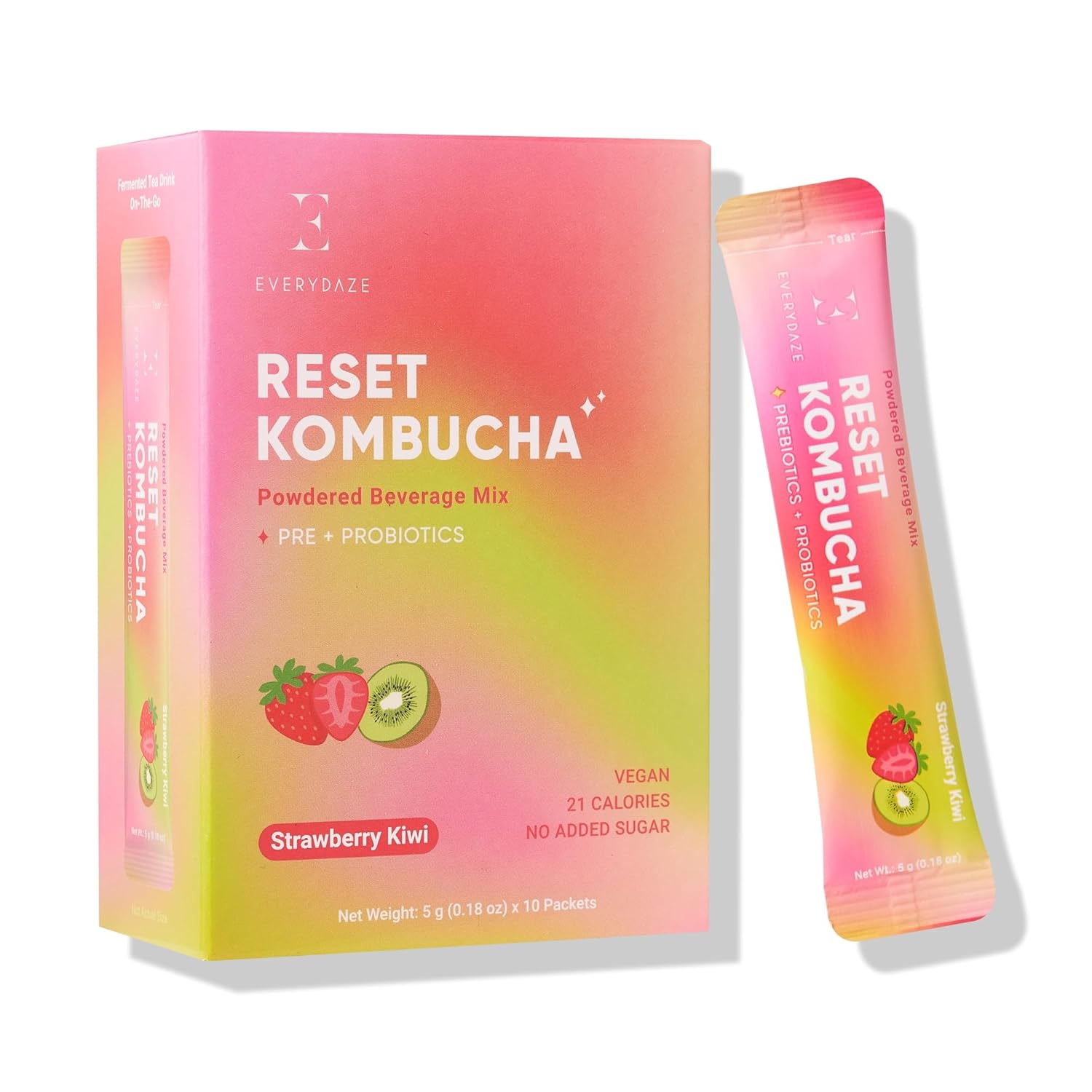 EveryDaze Reset Kombucha 10pack (strawberry/ Grapefruit)