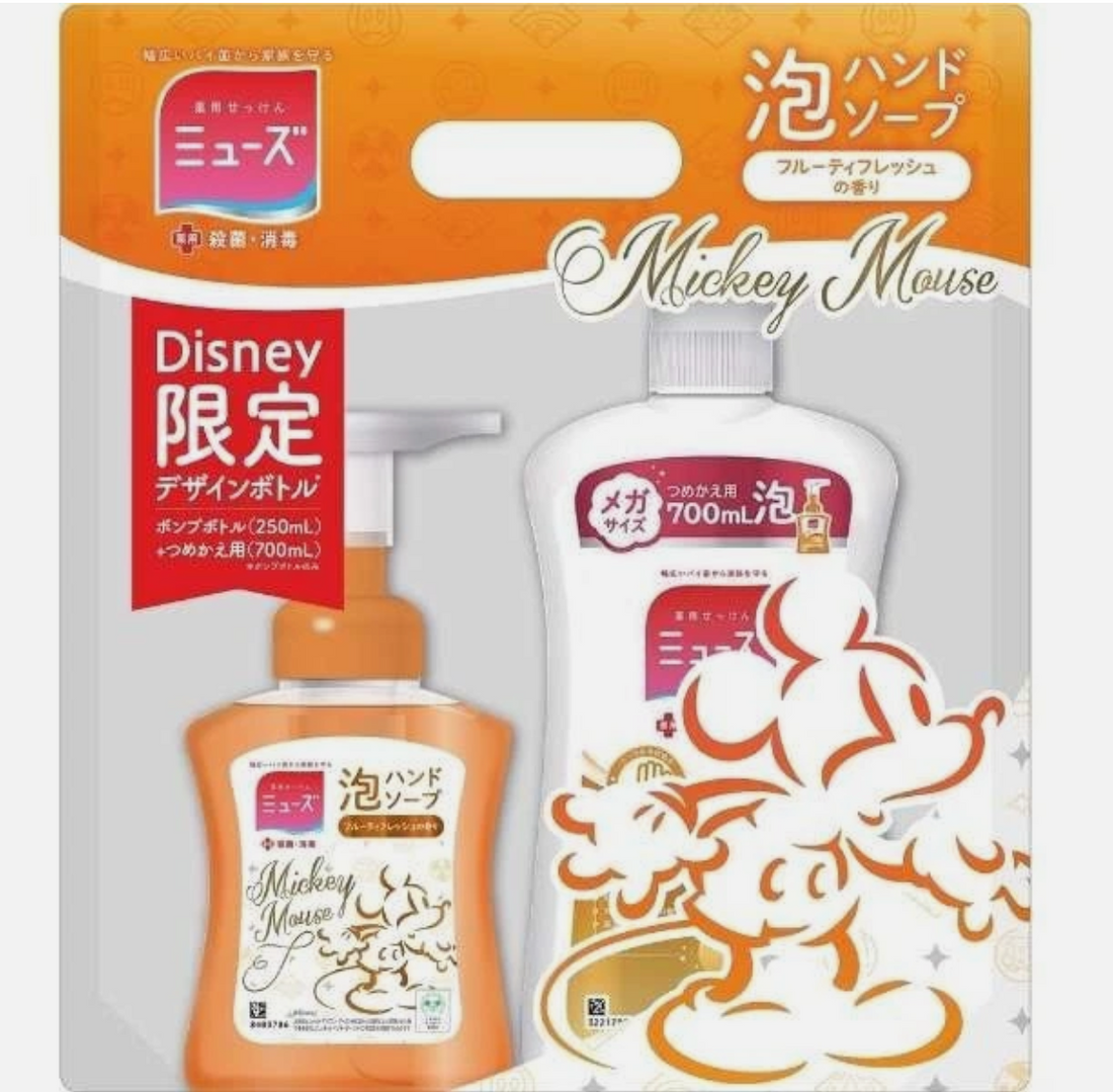Muse Bubble Hand Soap Set Disney Mickey Mouse 250ml+700ml sp
